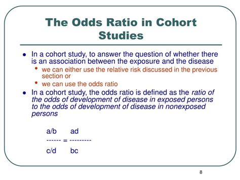 odds ratio cohort